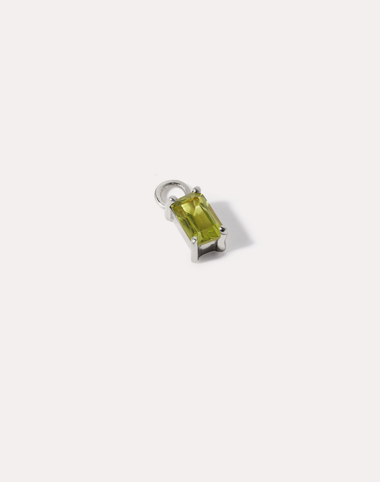 Peridot Earring Charm in Silver